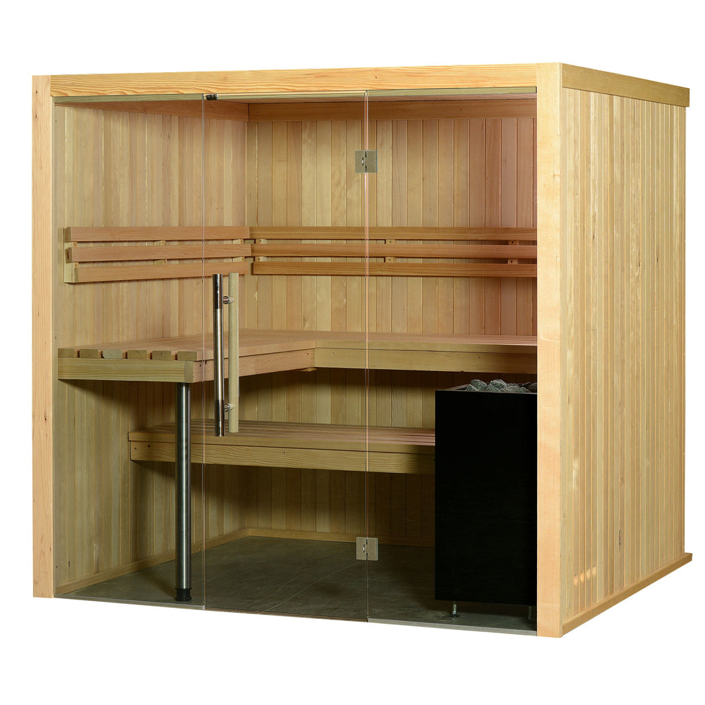Almost Heaven Titan 6 Person Indoor Sauna Rustic Cedar,Fir Almost Heaven Sauna Titan_Vision6PNaturalB.jpg