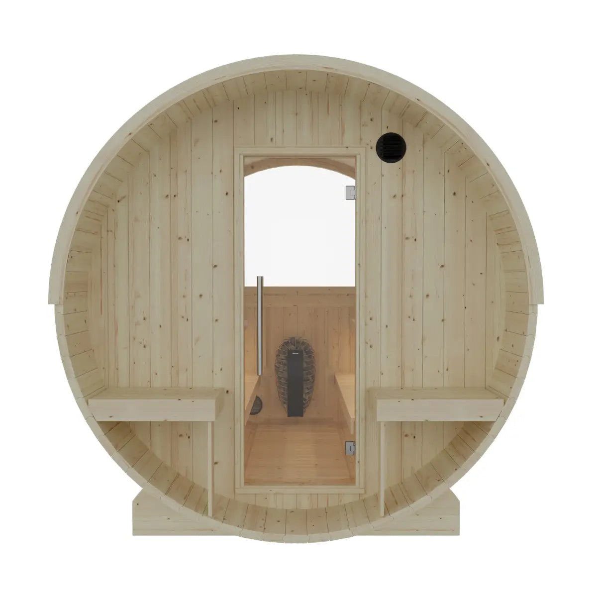Turku Finnish Barrel Sauna with Terrace and WiFi Heater - Finnish Sauna Builders Natural,Walnut,Teak,Larch Finnish Barrel Saunas TurkuFinnishBarrelSaunawithTerrace-FinnishSaunaBuilders_11.webp