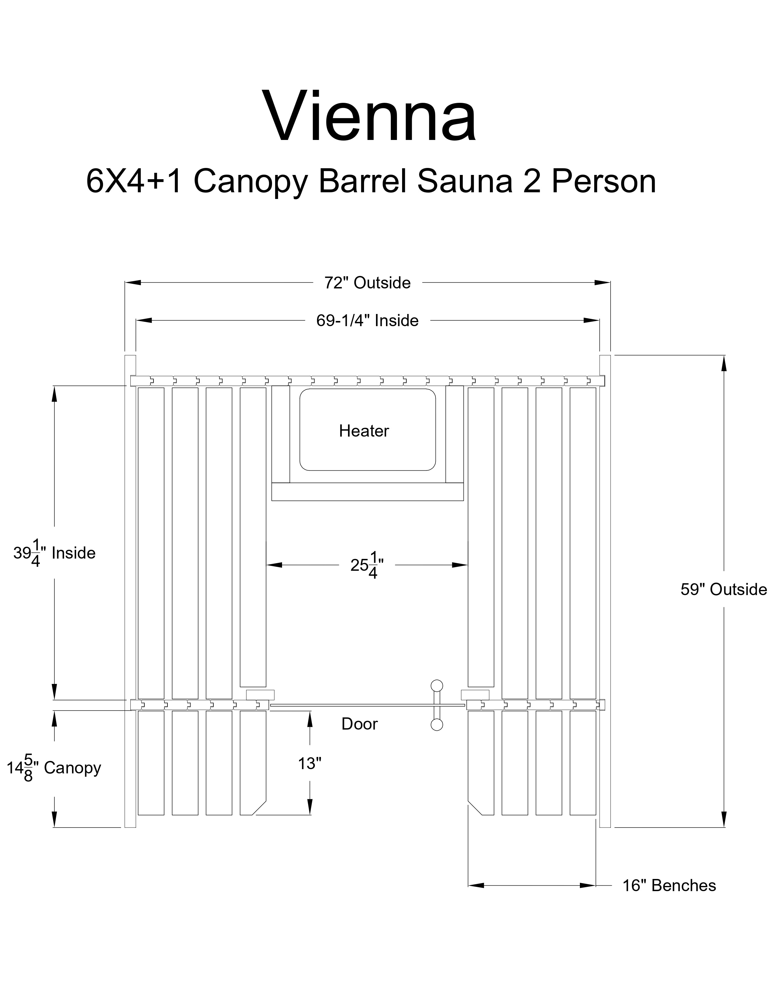 Almost Heaven Vienna 2 Person Canopy Barrel Sauna - photo 7
