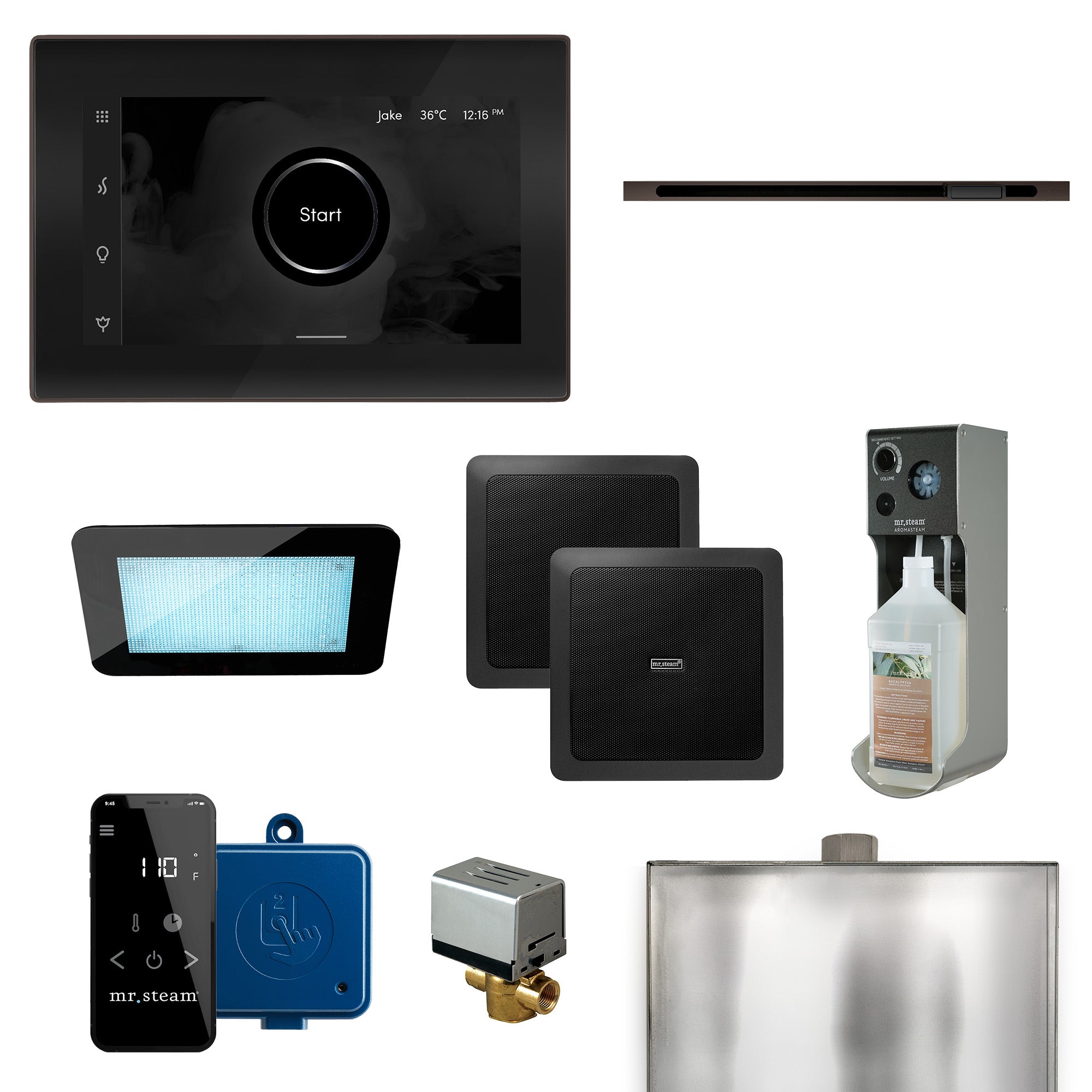 Mr Steam XDream Linear Programmable Steam Generator Control Kit with iSteamX Control and Linear Steamhead