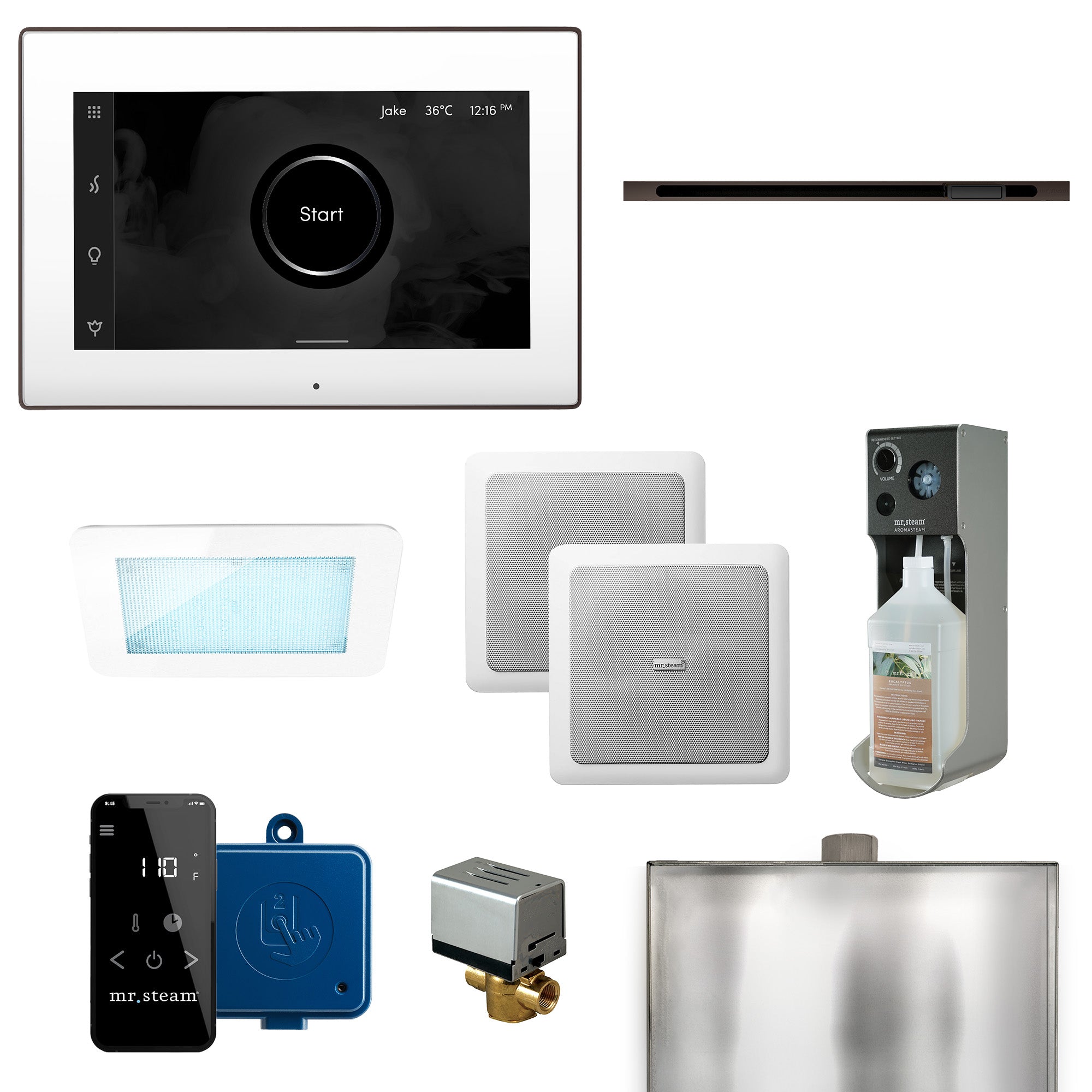 Mr Steam XDream Linear Programmable Steam Generator Control Kit with iSteamX Control and Linear Steamhead