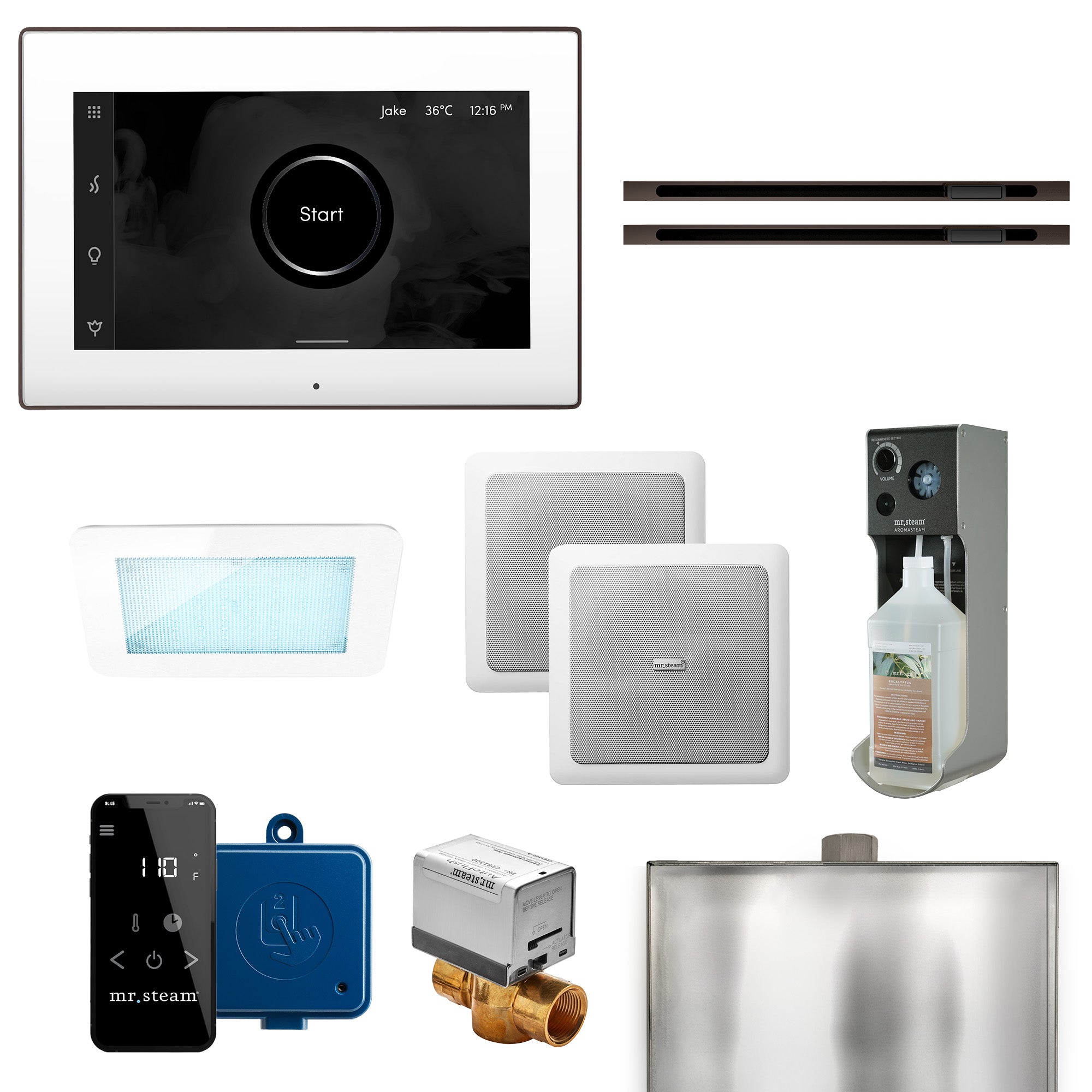 Mr Steam XDream Max Linear Programmable Steam Generator Control Kit with iSteamX Control and Linear Steamhead