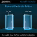 DreamLine Flex 36 inch D x 36 inch W x 76 3/4 inch H Semi-Frameless Pivot Shower Enclosure