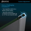 DreamLine Prism Plus 40 inch x 40 inch x 72 inch Frameless Neo-Angle Hinged Shower Enclosure