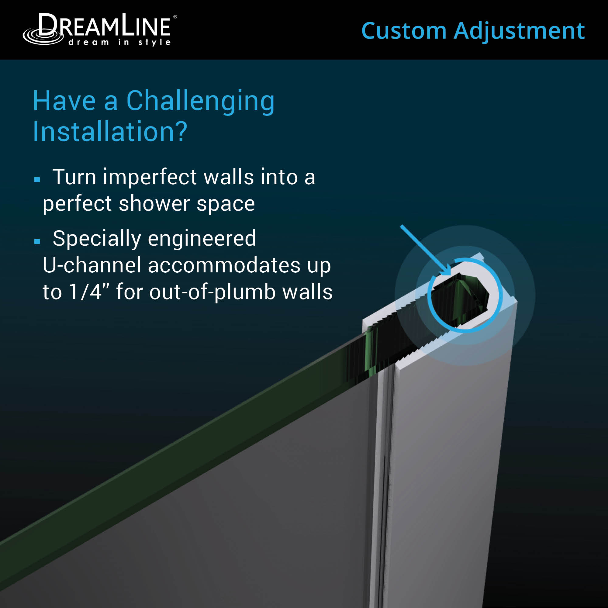 DreamLine Prism Plus 40 inch x 40 inch x 72 inch Frameless Neo-Angle Hinged Shower Enclosure