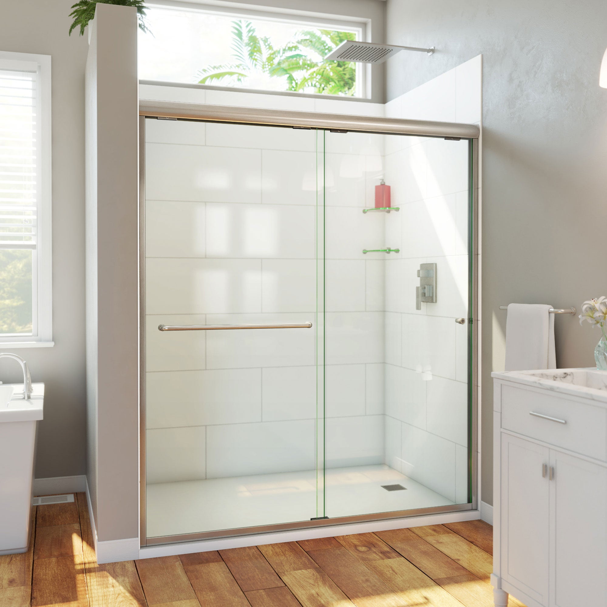 DreamLine Alliance Pro HV 56 - 60 inch W x 70 1/2 inch H Semi-Frameless Bypass Shower Door