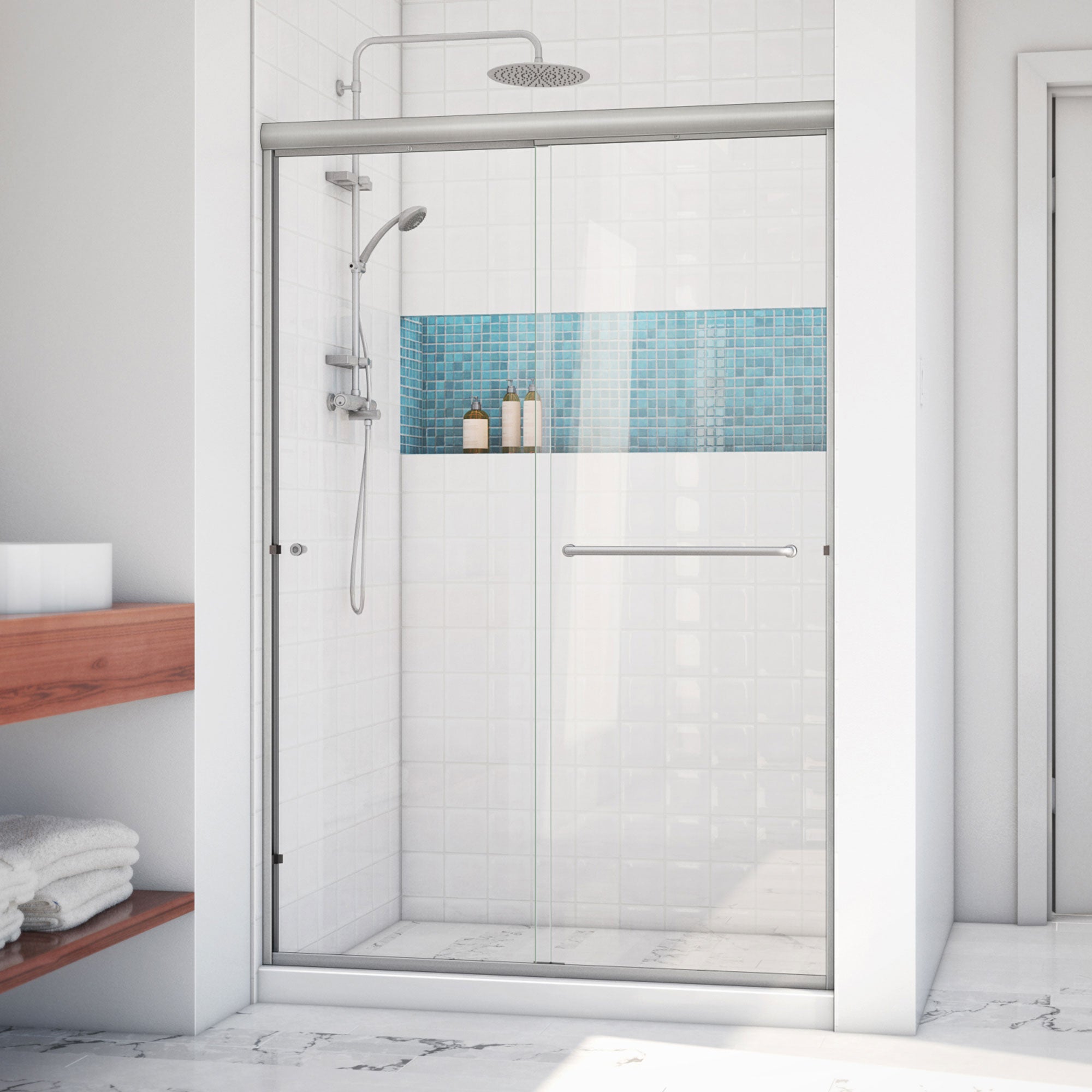 DreamLine Alliance Pro LT 44 - 48 inch W x 70 3/8 inch H Semi-Frameless Bypass Shower Door