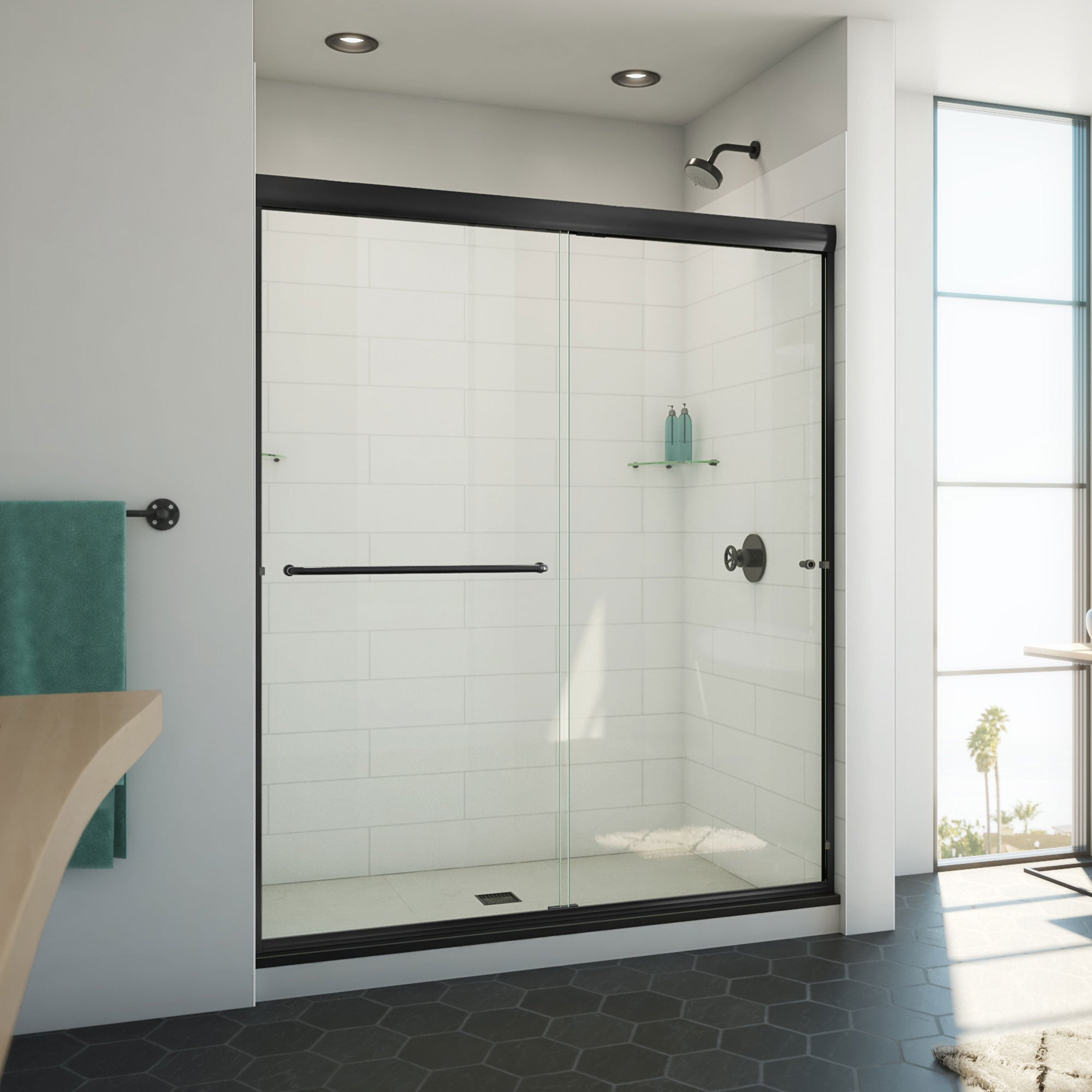 DreamLine Alliance Pro ML 56 - 60 inch W x 70 1/2 inch H Semi-Frameless Bypass Shower Door
