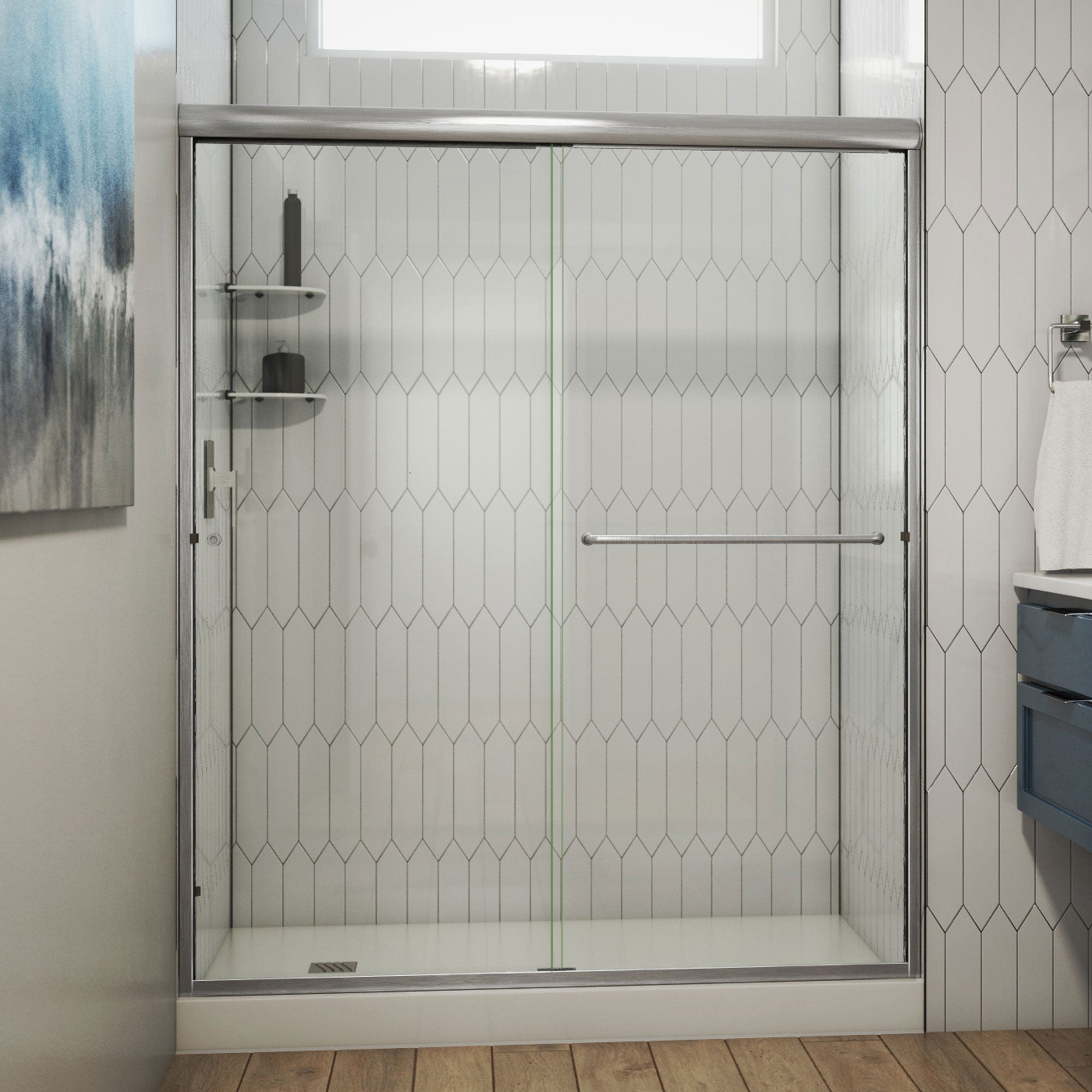 DreamLine Alliance Pro 56 - 60 inch W x 70 3/8 inch H Semi-Frameless Bypass Shower Door