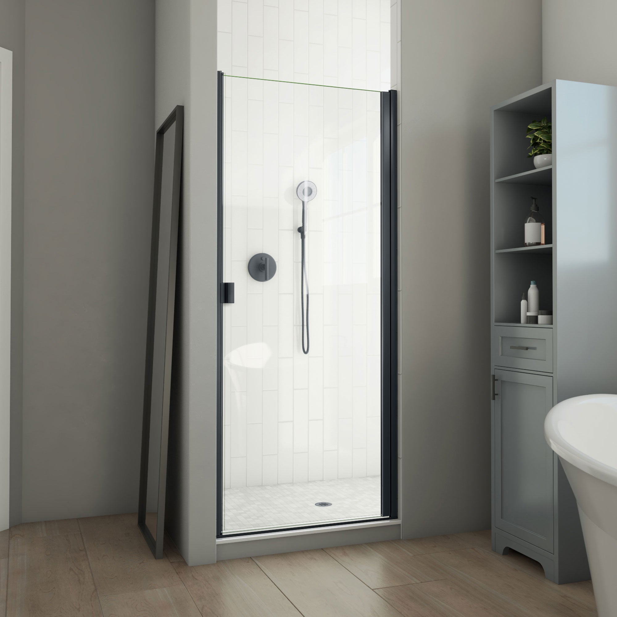 DreamLine Alliance Swing BG 30 - 31 inch W x 66 inch H Semi-Frameless Swing Shower Door