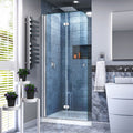 DreamLine Aqua Fold 29 1/2 inch W x 72 inch H Frameless Bi-fold Shower Door