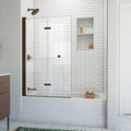 DreamLine Aqua-Q Fold 36 inch W x 58 inch H Frameless Bi-fold Tub Door