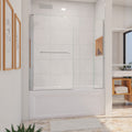 DreamLine Aqua Swing 56 - 60 inch W x 58 inch H Frameless Swing Tub Door with Extender Panel