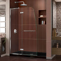 DreamLine Aqua Ultra 36 inch D x 48 inch W x 74 3/4 inch H Frameless Hinged Shower Door
