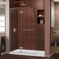 DreamLine Aqua Ultra 30 inch D x 60 inch W x 74 3/4 inch H Frameless Hinged Shower Door