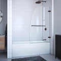 DreamLine Aqua Uno 34 5/16 inch W x 58 inch H Frameless Hinged Tub Door