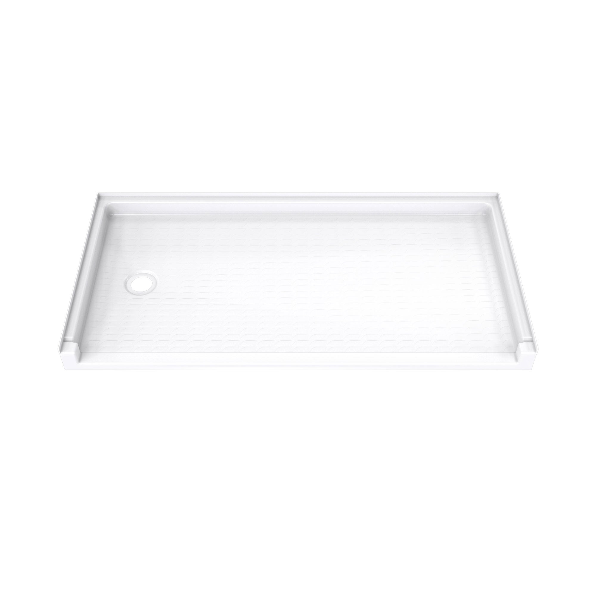 DreamLine DreamStone 30 inch D x 60 inch W x 4 3/16 inch H Left Drain Single Threshold Shower Base