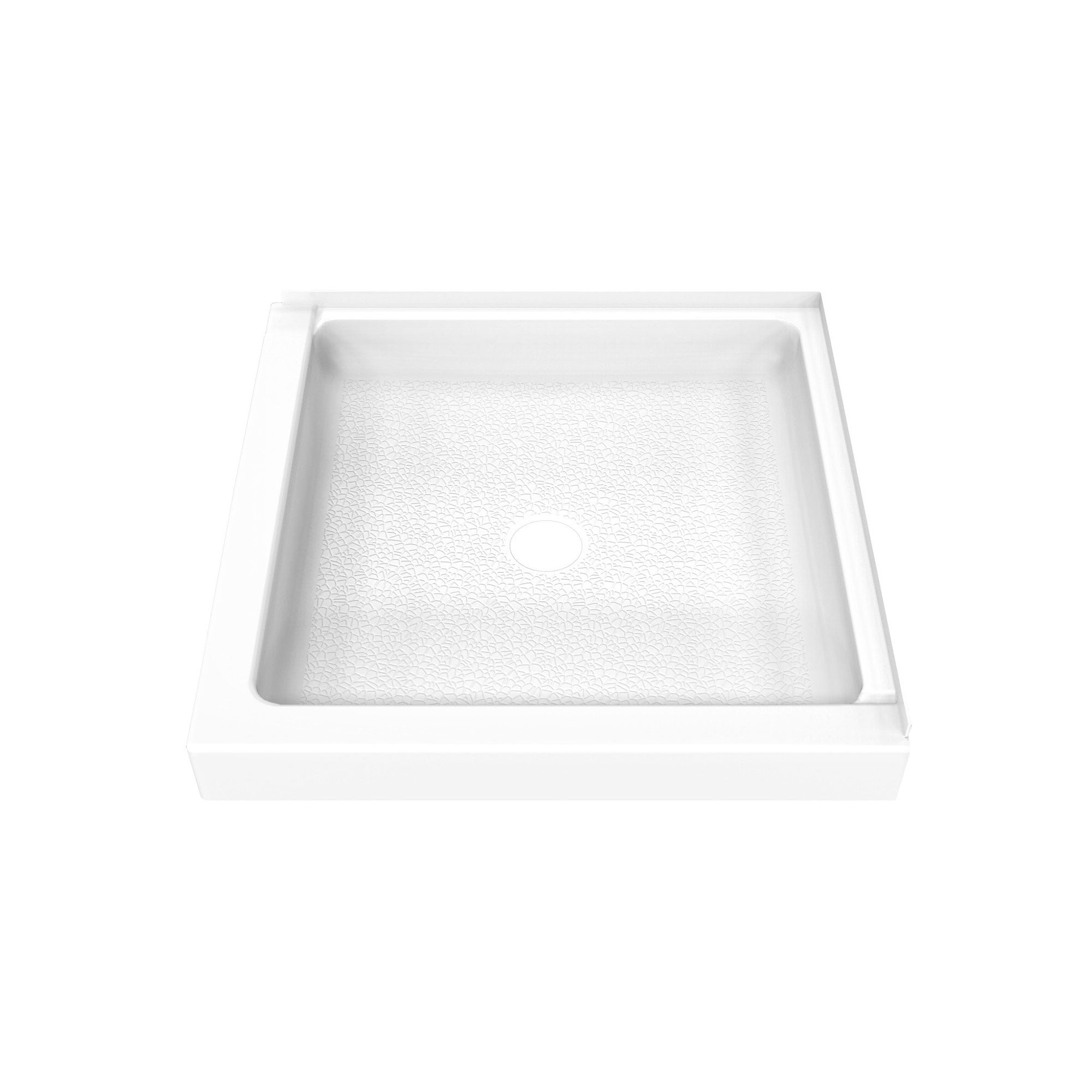 DreamLine DreamStone 36 inch D x 36 inch W x 5 1/2 inch H Center Drain Double Threshold Shower Base