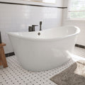 DreamLine Caspian 66 inch L x 27 inch H White Acrylic Freestanding Bathtub