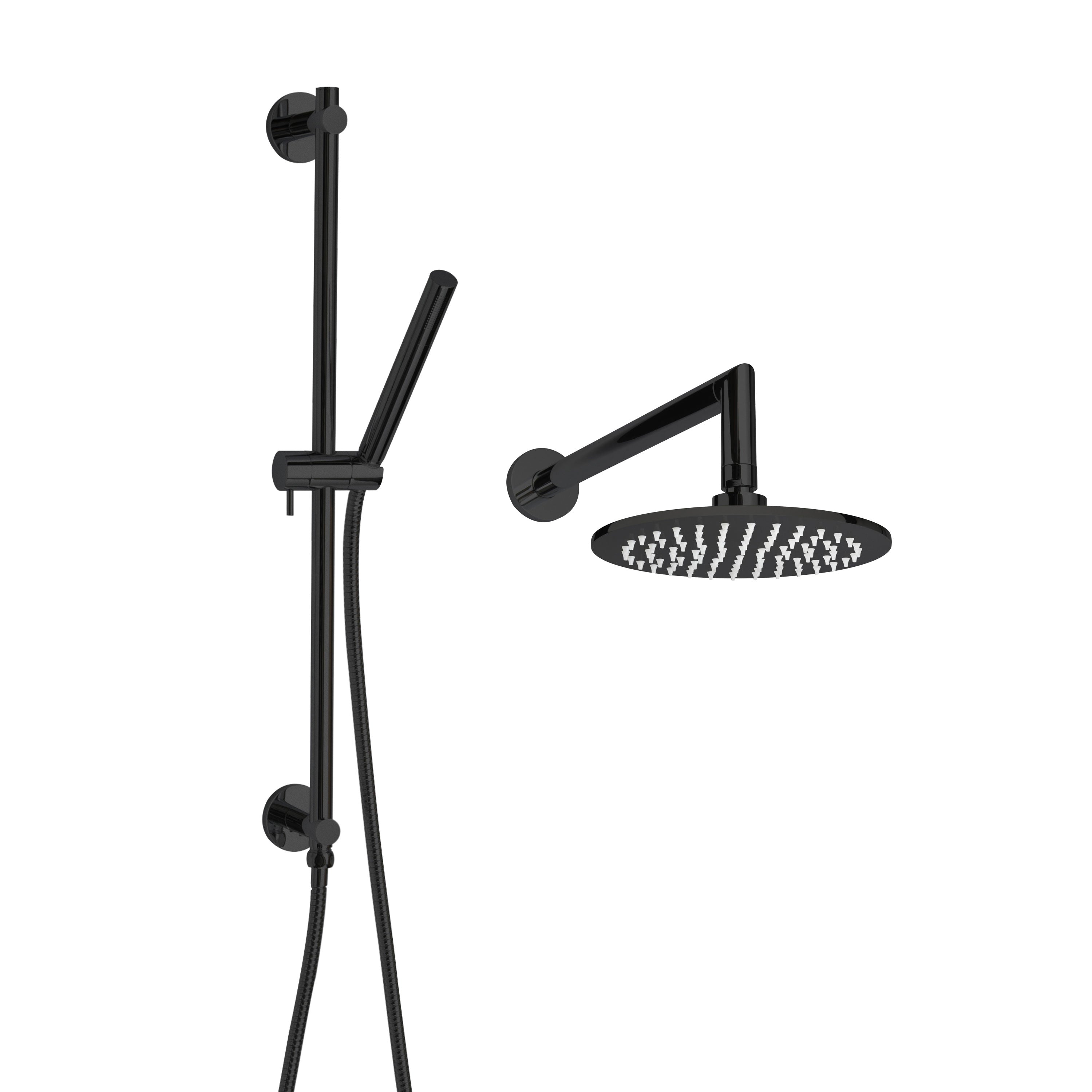 ThermaSol Complete Shower Package Round in Matte Black Finish Matte Black / Round ThermaSol csprd-mb.jpg