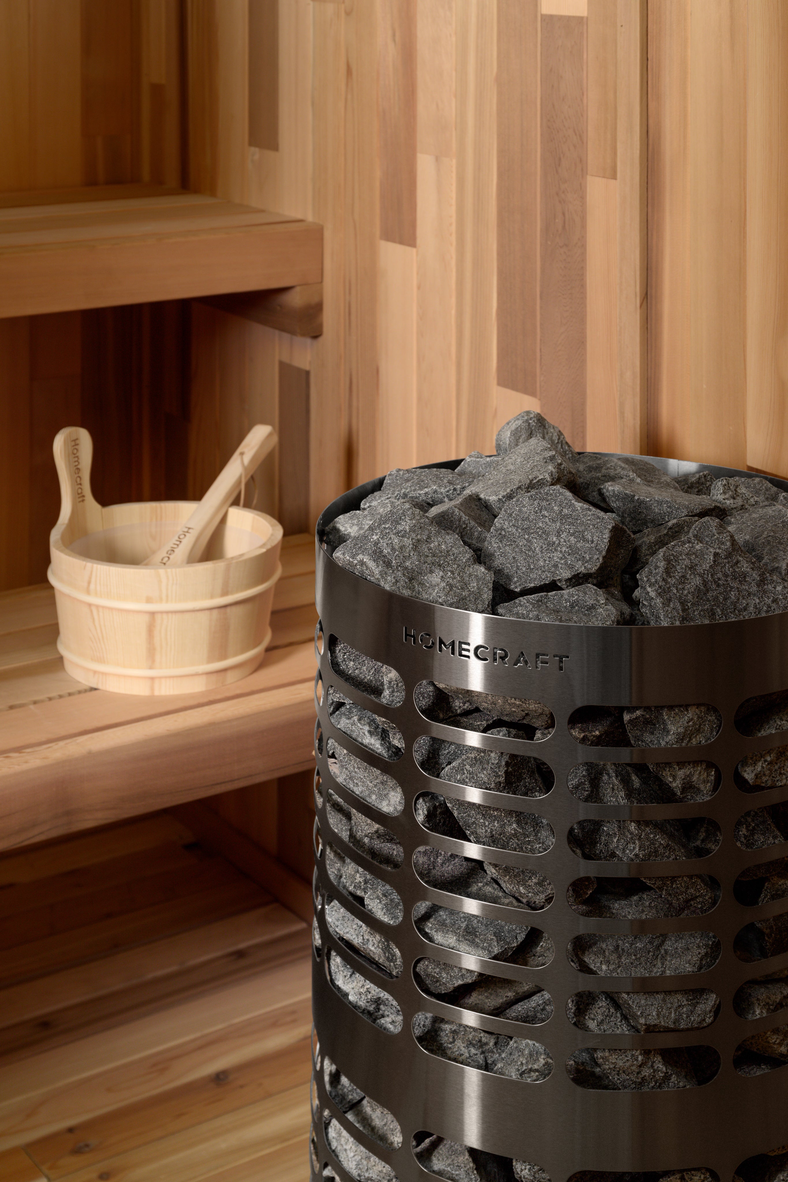 Homecraft Apex 10kW Electric Sauna Heater 240V 1-Phase / No Control / No Stones,240V 1-Phase / No Control / Stones Included,240V 1-Phase / Indoor Control + Wifi Touchpad / No Stones,240V 1-Phase / Indoor Control + Wifi Touchpad / Stones Included,240V 1-Ph