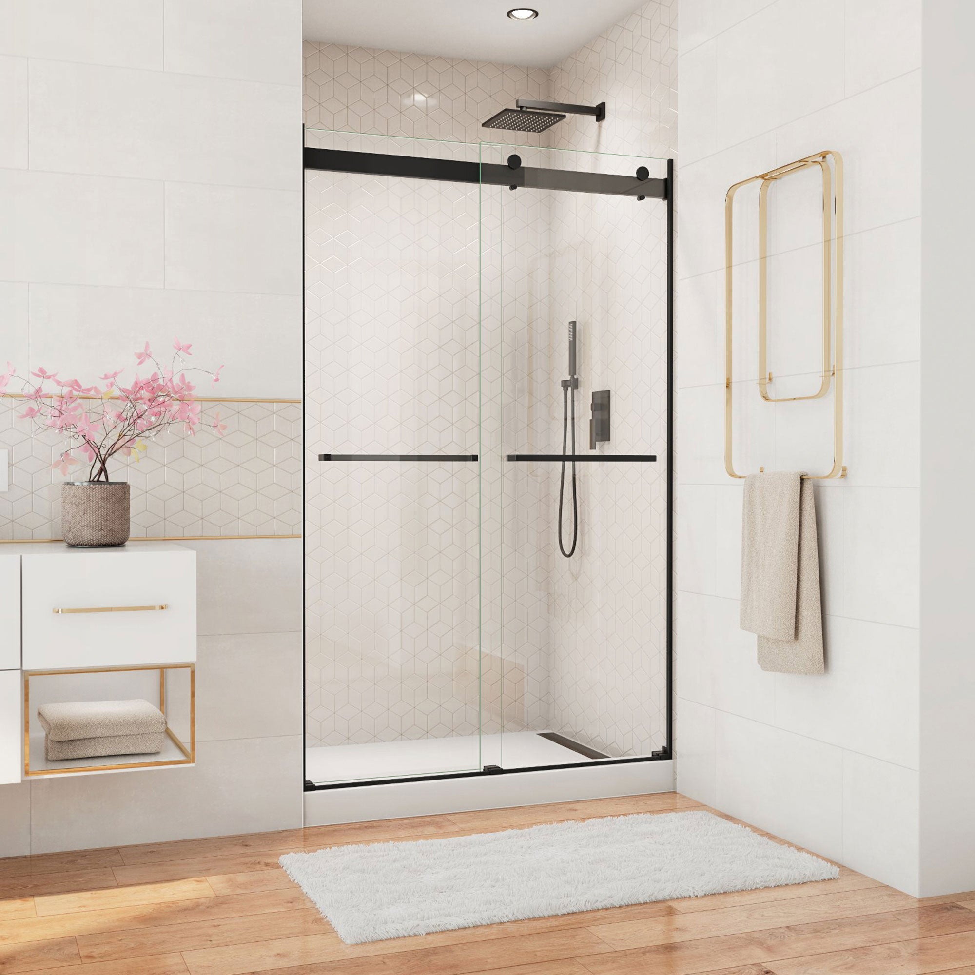 DreamLine Essence 44 - 48 inch W x 76 inch H Frameless Bypass Shower Door