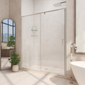 DreamLine Flex 34 inch D x 42 inch W x 74 3/4 inch H Semi-Frameless Pivot Shower Door
