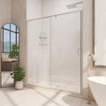 DreamLine Flex 32 inch D x 42 inch W x 74 3/4 inch H Semi-Frameless Pivot Shower Door
