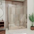 DreamLine Flex 36 inch D x 60 inch W x 74 3/4 inch H Semi-Frameless Pivot Shower Enclosure