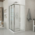 DreamLine Cornerview 34 1/2 inch D x 34 1/2 inch W x 72 inch H Framed Sliding Shower Enclosure