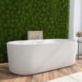DreamLine Charisma 59 inch L x 29 1/2 inch W x 22 7/8 inch H Freestanding Acrylic Bathtub