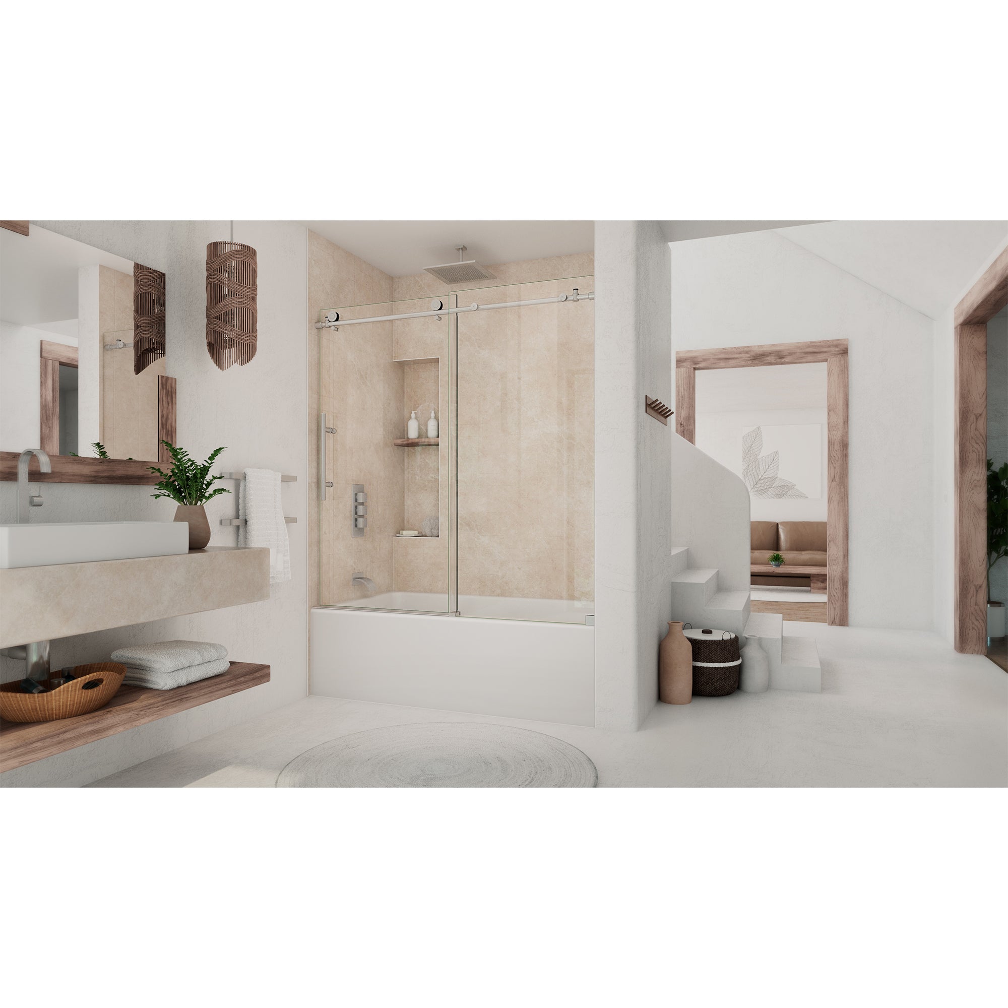 DreamLine Continuum 55 - 59 inch W x 62 inch H Sliding Tub Door