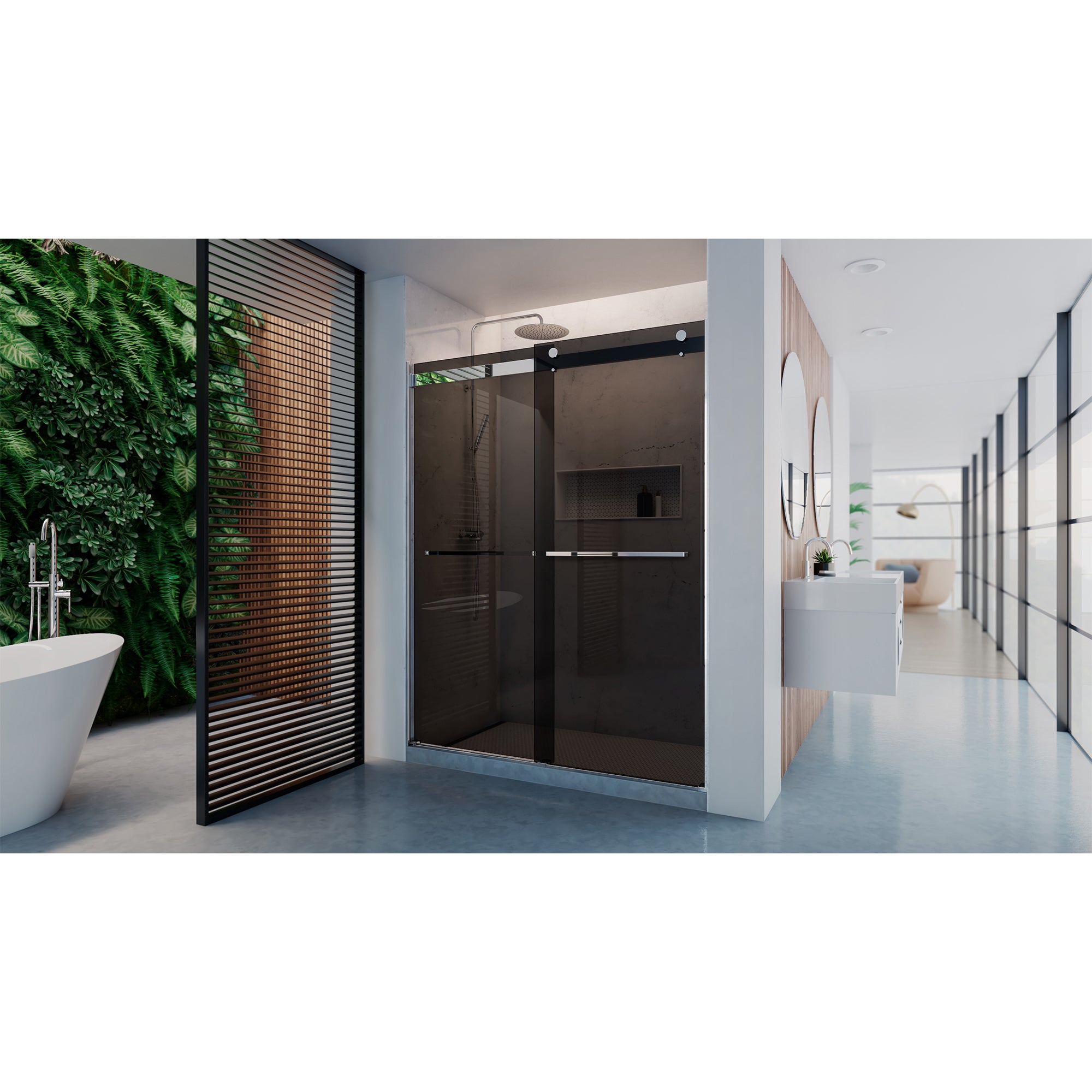 DreamLine Dexterity 56 - 60 inch W x 76 inch H Frameless Bypass Shower Door