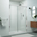 DreamLine Levantine 50-54 in. W x 72 in. H Semi-Frameless Sliding Shower Door, Clear Glass