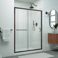 DreamLine Levantine 56-60 in. W x 72 in. H Semi-Frameless Sliding Shower Door, Clear Glass