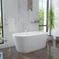 DreamLine Enigma 59 inch L x 29 1/2 inch W x 22 7/8 inch H Freestanding Acrylic Bathtub