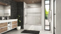 Mahalo 56 - 60 inch W x 58 inch H Semi-Frameless Sliding Tub Door