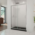 DreamLine Infinity-Z 36 inch D x 48 inch W x 74 3/4 inch H Semi-Frameless Sliding Frosted Shower Door