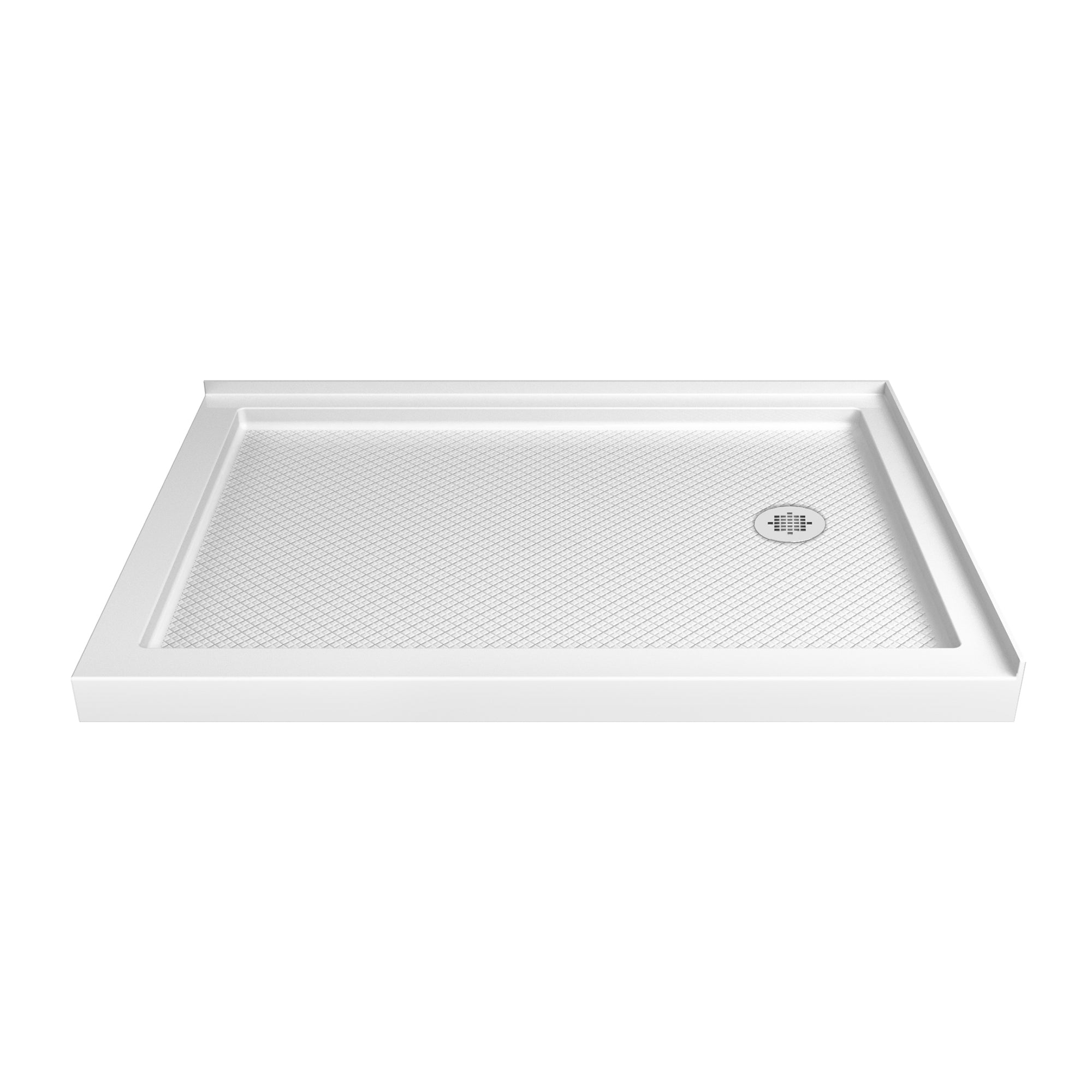 DreamLine SlimLine 32 in. D x 48 in. W x 2 3/4 in. H Double Threshold Shower Base