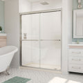 DreamLine Duet 34 inch D x 60 inch W x 74 3/4 inch H Semi-Frameless Bypass Shower Door
