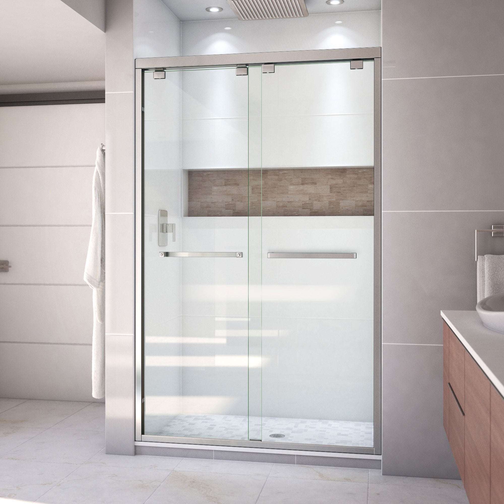 DreamLine Encore 44 - 48 inch W x 76 inch H Semi-Frameless Bypass Shower Door