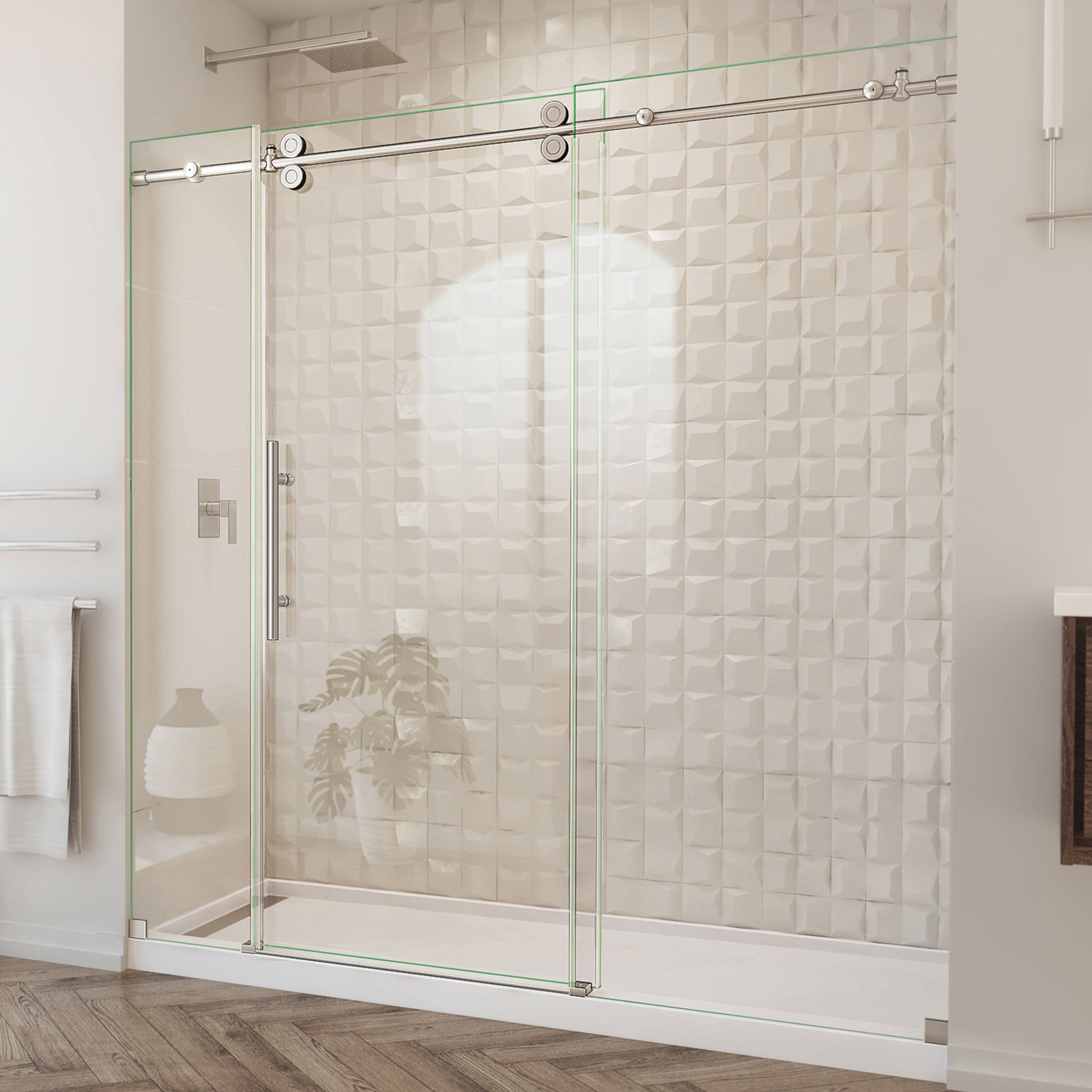 DreamLine Enigma-XO 68-72 inch W x 76 inch H Frameless Sliding Shower Door