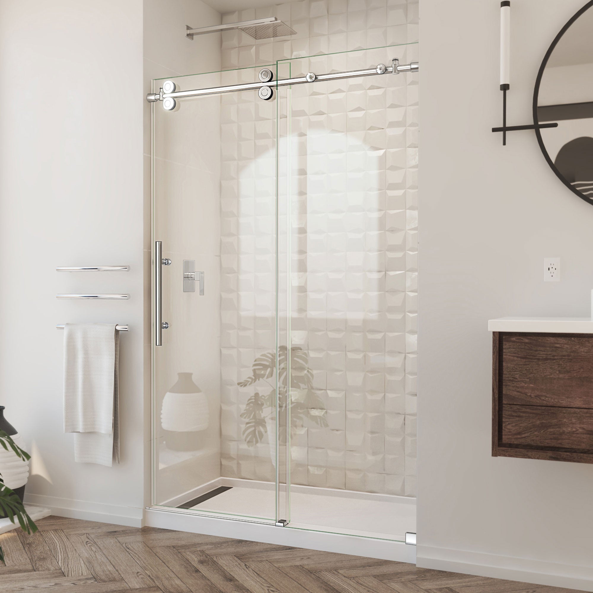DreamLine Enigma-XO 44 - 48 inch W x 76 inch H Frameless Sliding Shower Door