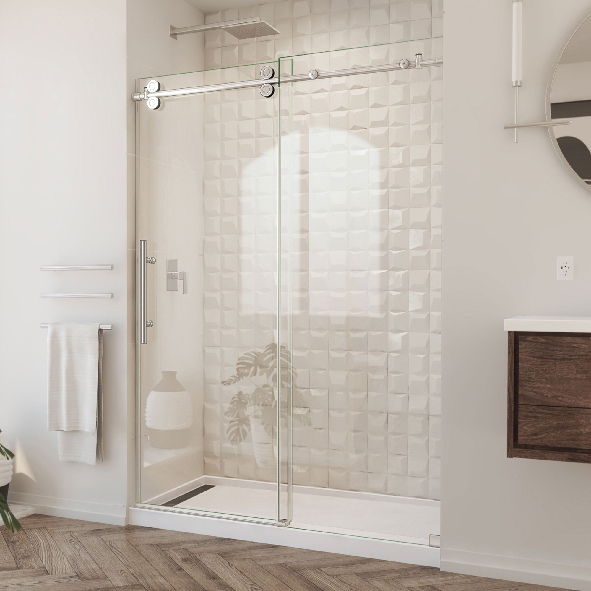 DreamLine Enigma-XO 50 - 54 inch W x 76 inch H Frameless Sliding Shower Door