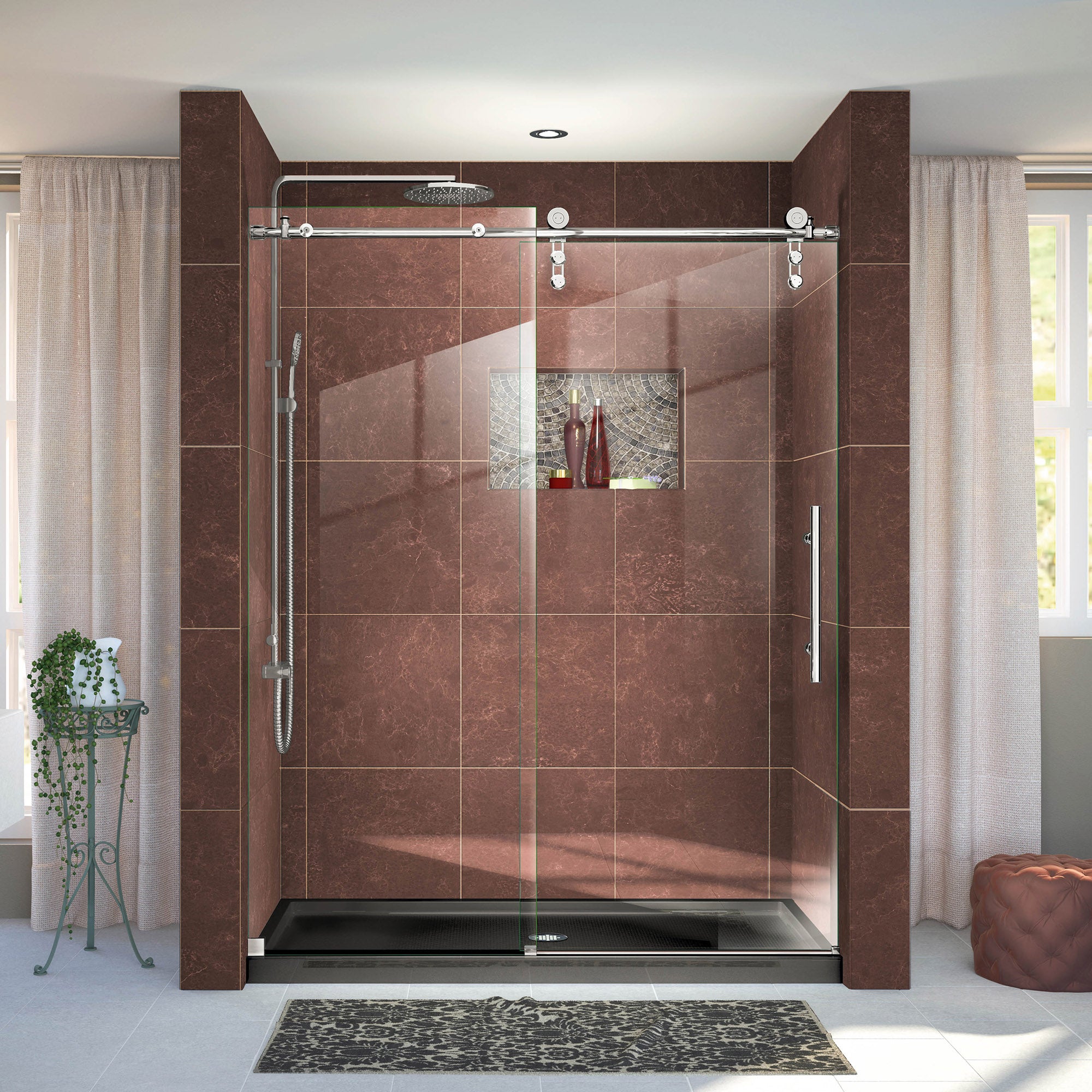 DreamLine Enigma-Z 56 - 60 inch W x 76 inch H Frameless Sliding Shower Door