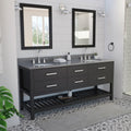 DreamLine Valencia 72 inch W x 22 inch D x 34 inch H Double Oval Sink Oak Vanity