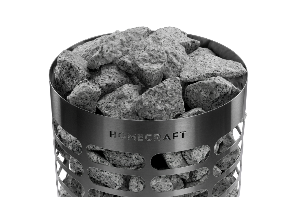 Homecraft Apex Mini 7.5kW Electric Sauna Heater 240V 1-Phase / No Control / No Stones,240V 1-Phase / No Control / Stones Included,240V 1-Phase / Indoor Control + Wifi Touchpad / No Stones,240V 1-Phase / Indoor Control + Wifi Touchpad / Stones Included,240