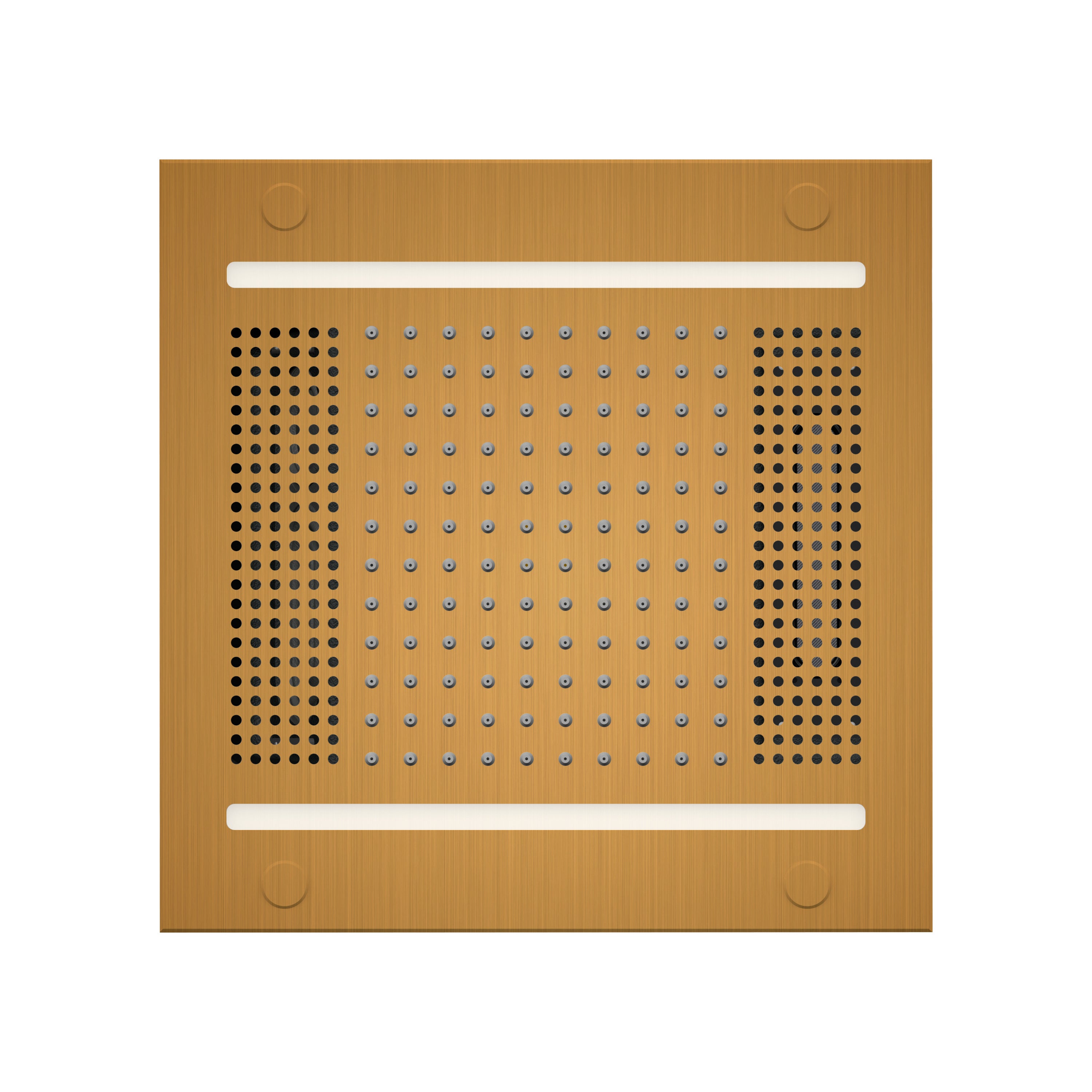 HydroVive 14 Rainhead - Antique Brass (Square - Rain + Chromatherapy + Audiotherapy) 