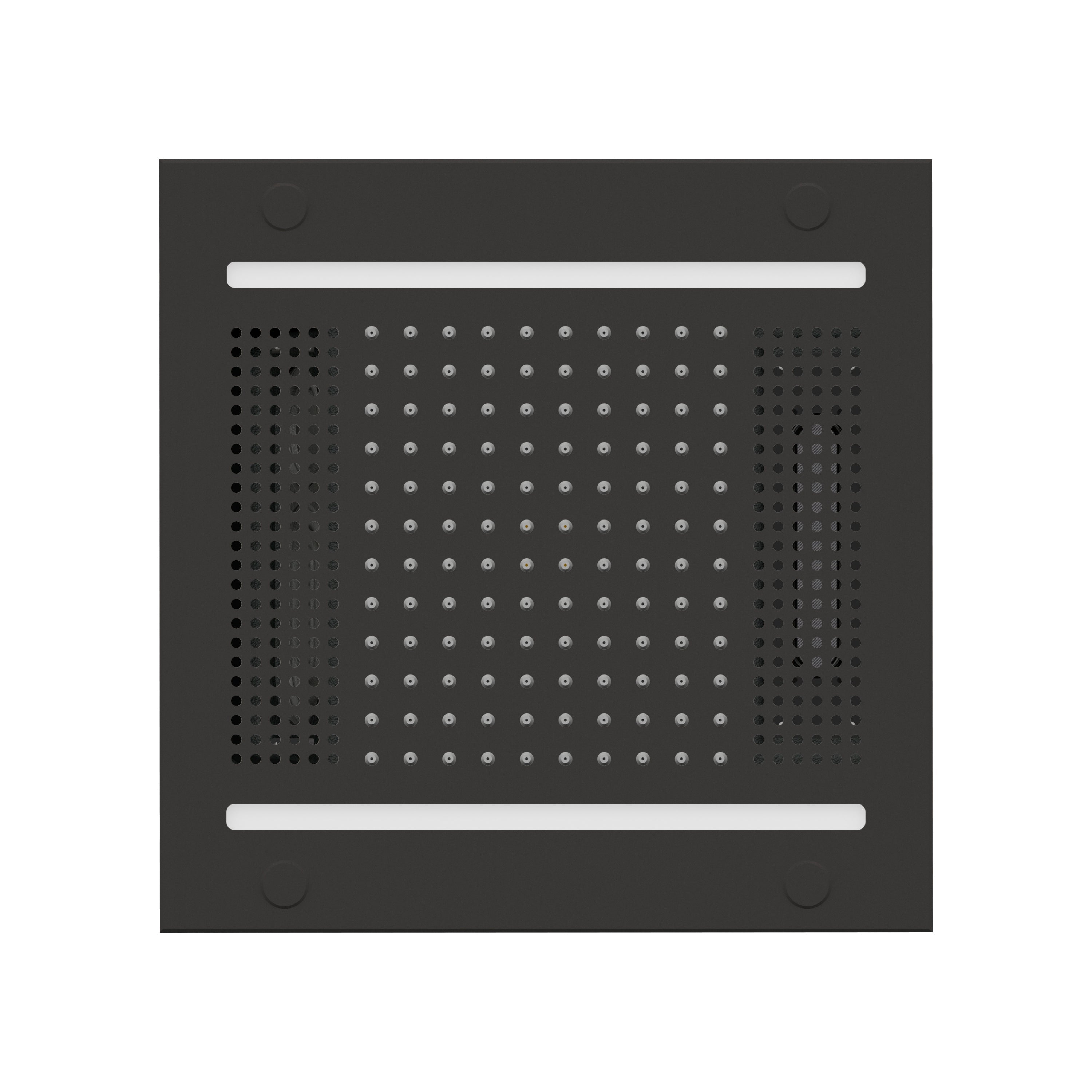 HydroVive 14 Rainhead - Matte Black (Square - Rain + Chromatherapy + Audiotherapy)