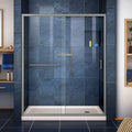 DreamLine Infinity-Z 30 inch D x 60 inch W x 74 3/4 inch H Semi-Frameless Sliding Clear Shower Door